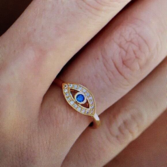 Savvy Cie Jewelry - NWT Savvy Cie Jewels CZ evil eye ring size 8